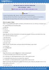Đề thi giữa kì 1 Sinh 10 Cánh diều - Đề số 6